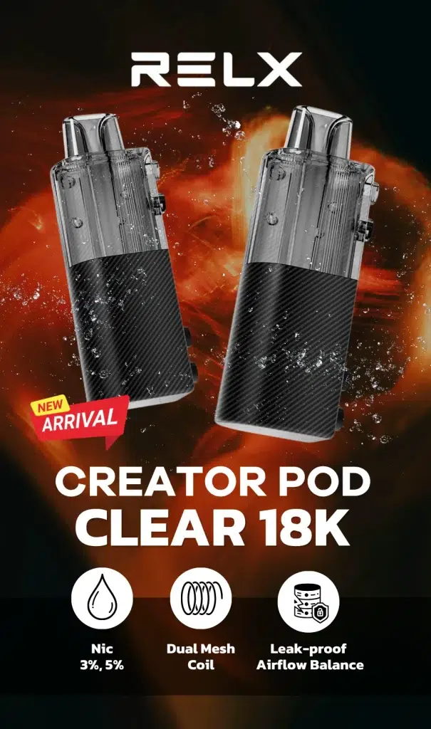 relx creator pod clear 18k